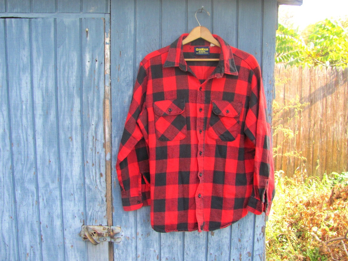 red and black checkered button down