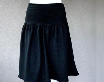 Short black skirt, organic cotton clothing, more colors, organic cotton skirt, more colors