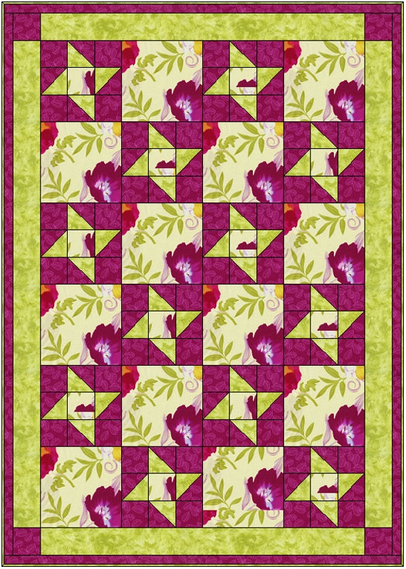 Quilt Patterns Quick'N Easy 3 Yard Quilts book. 8 great