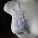 Beaded Lace Applique in Soft White for Bridal, Sashes, Headbands, Costume Design WA 703