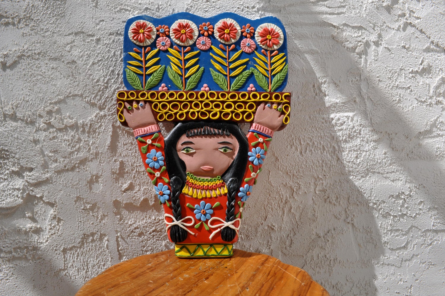 Fanciful Folk Art Vintage Wall Sculpture From Ecuador Taller