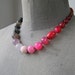 Beaded Necklace Statement Necklace Pink Beaded Necklace Graduated Necklace Chunky Necklace Pink Ombre Necklace