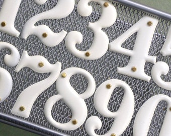 Vintage/Retro Aluminum Numbers 1 through 10