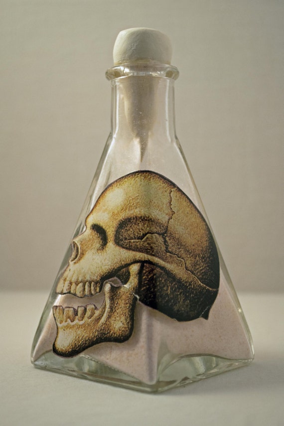 Decorative Skull Potion Bottle A Halloween Or By Grimsweetness