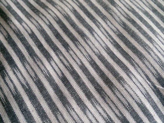 Grey Ikat Fabric for Upholstery. Zig Zag by RaajMa on Etsy
