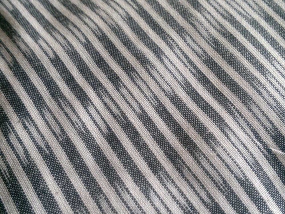 Grey Ikat Fabric for Upholstery. Zig Zag by RaajMa on Etsy