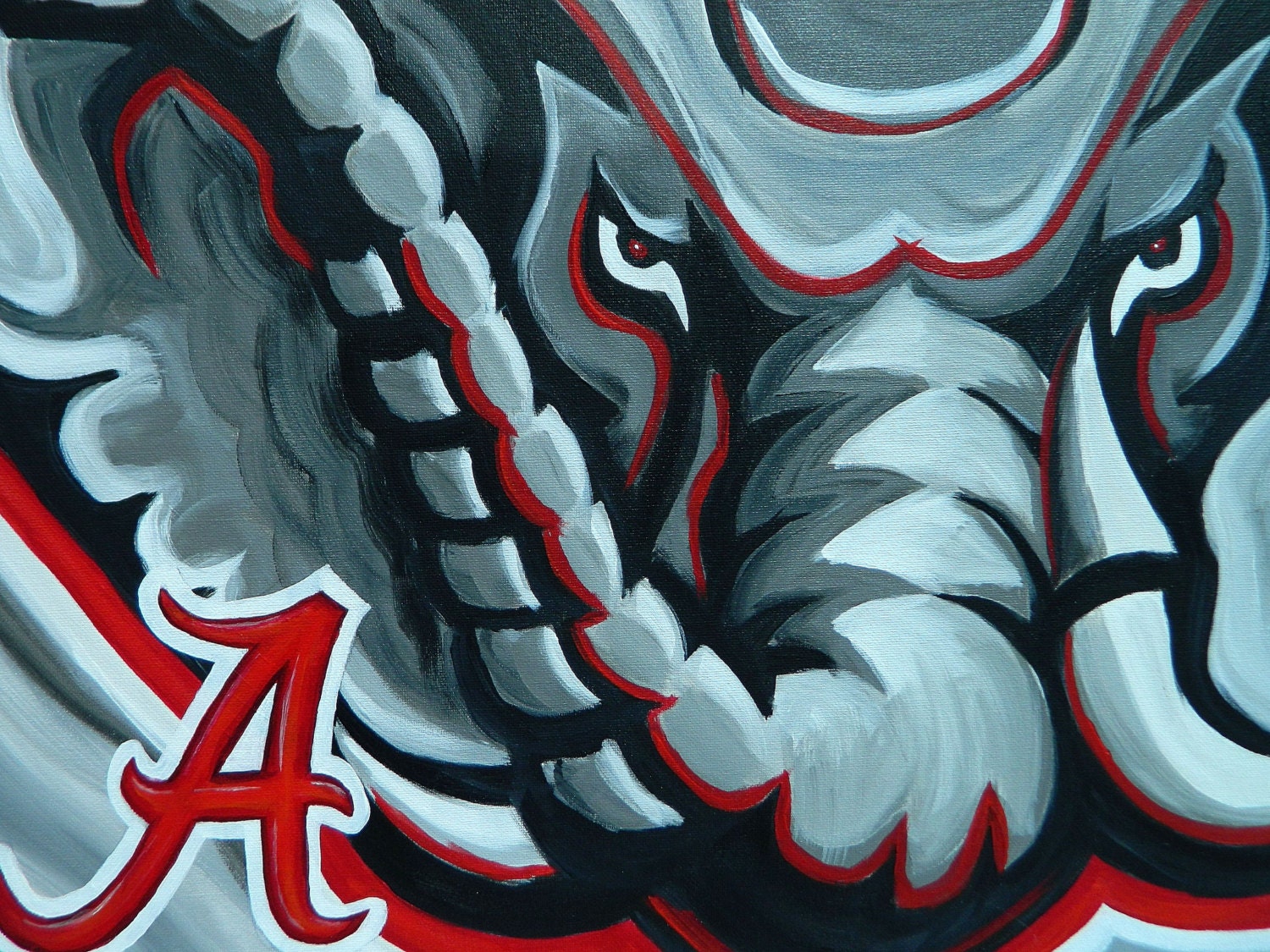 Alabama Crimson Tide painting sports art college