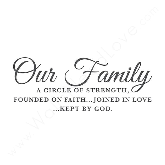 Our Family: Faith Love God Quote