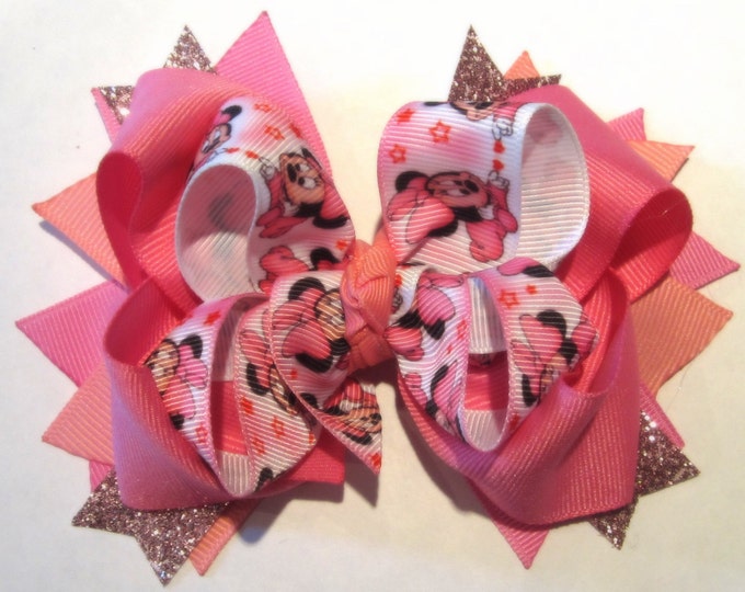 Minnie Mouse Bow, Baby Minnie Bows, Mouse Boutique Hair Bow, Mouse Bow, Mouse band, Minnie Band, Boutique Minnie Bow, Girls Minnie Mouse Bow