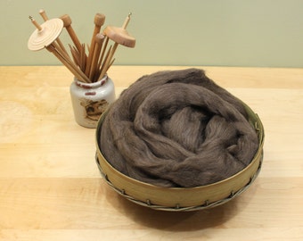Finnish Wool - Natural Brown- Undyed Roving for Spinning or Felting (8oz)
