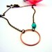 Set of two circle of love friendship necklace. Mixed metal jewelry. Simple, modern design. Great for daily wear. Friendship jewelry.