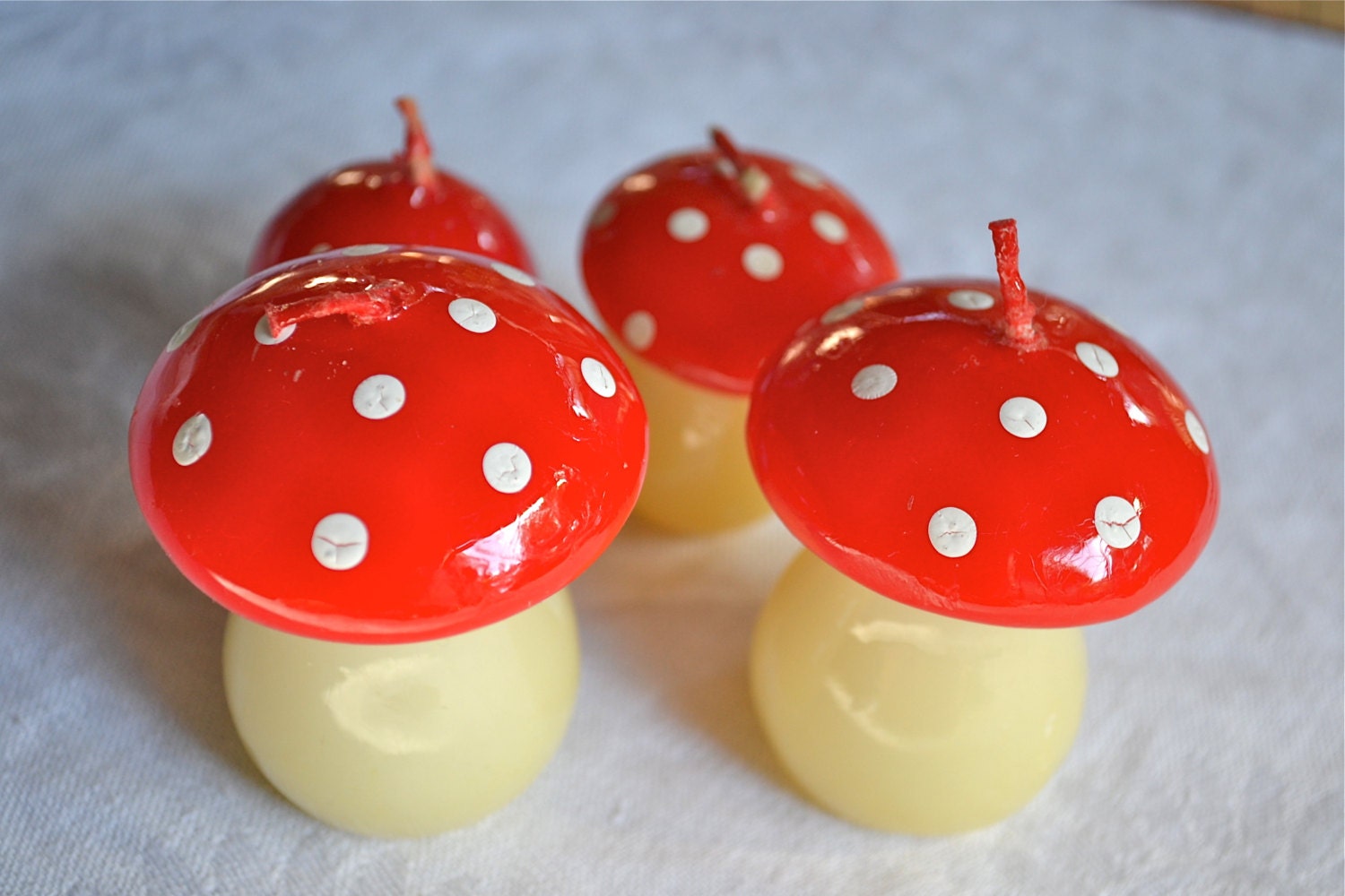 Vintage Mushroom Candles Made in West Germany A Set of 4