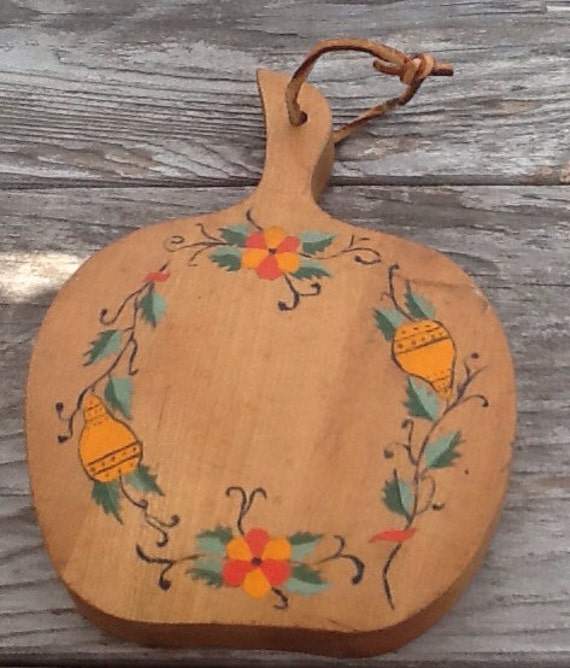 Vintage Maple Hand Painted Cutting Board by ContemporaryVintage