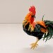 Needle felted Bird . Rooster. Needle felt by Daria Lvovsky