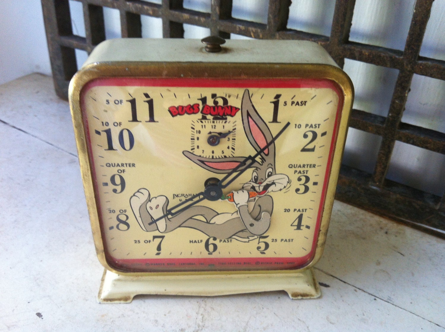 Vintage Bugs Bunny Alarm Clock by Ingraham by BoomtownMercantile