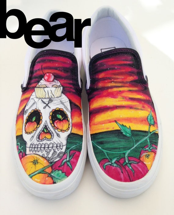 Custom Vans Day of the Dead Sugar Skull