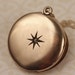 Vintage Gold Filled Star Locket Necklace with Diamond Chip Stone and Removable Simple Photo Pendant, Antique Jewelry, Vintage Jewellery