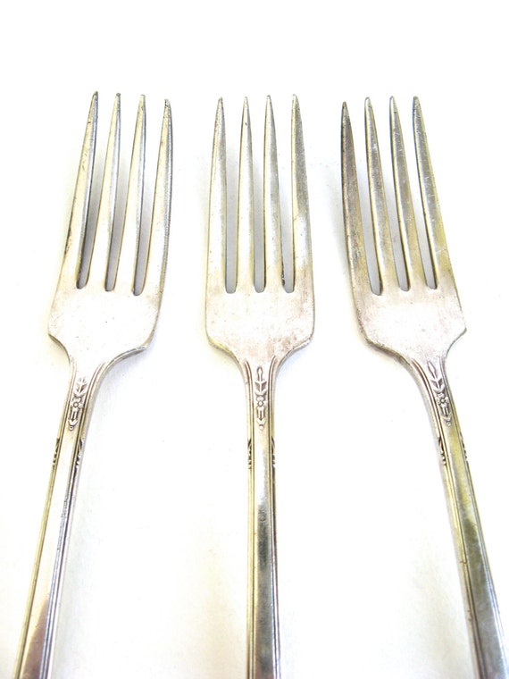 please pass me a fork ... 3 vintage silver forks ...