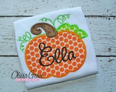 Halloween Pumpkin Shirt, for a Boy or Girl Embroidered Applique Shirt or Bodysuit Il_170x135