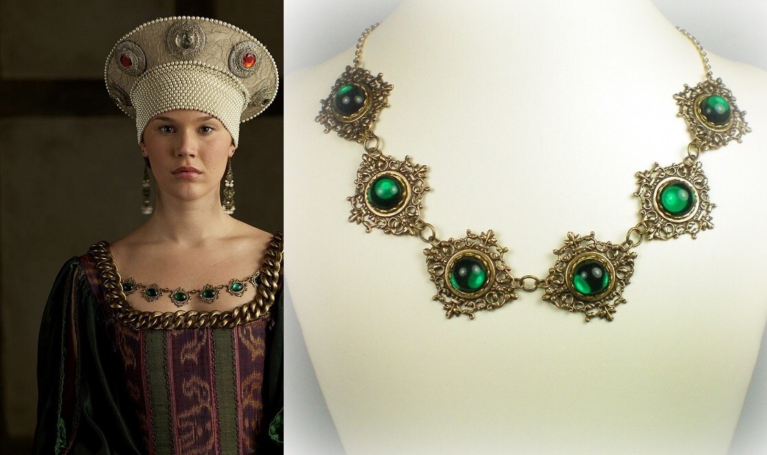 Anne of Cleves Gemstone Necklace You choose by DBakerJewelry