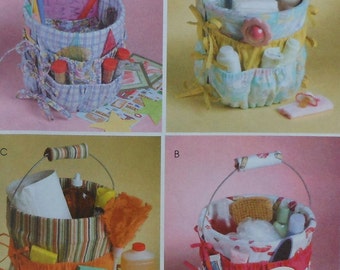 Bucket Organizer Sewing Pattern McCalls M4858 UNCUT organizers