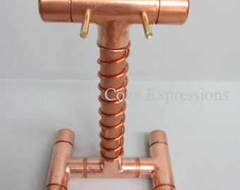 Copper Razor Stand | gift for Dad | Copper bathroom accessory | Mens bathroom stand | Copper shaving stand | Fathers day gift
