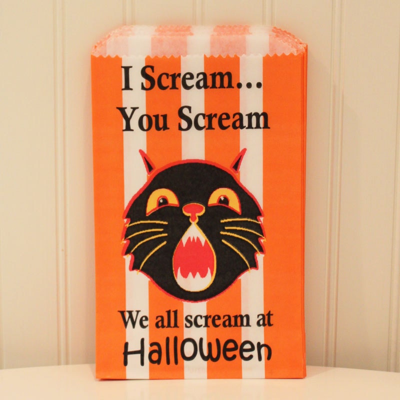 Halloween Favor Bags 24 Black Cat Treat Bags Halloween
