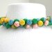 Vintage 1940s Carved Roses Early Plastic Necklace