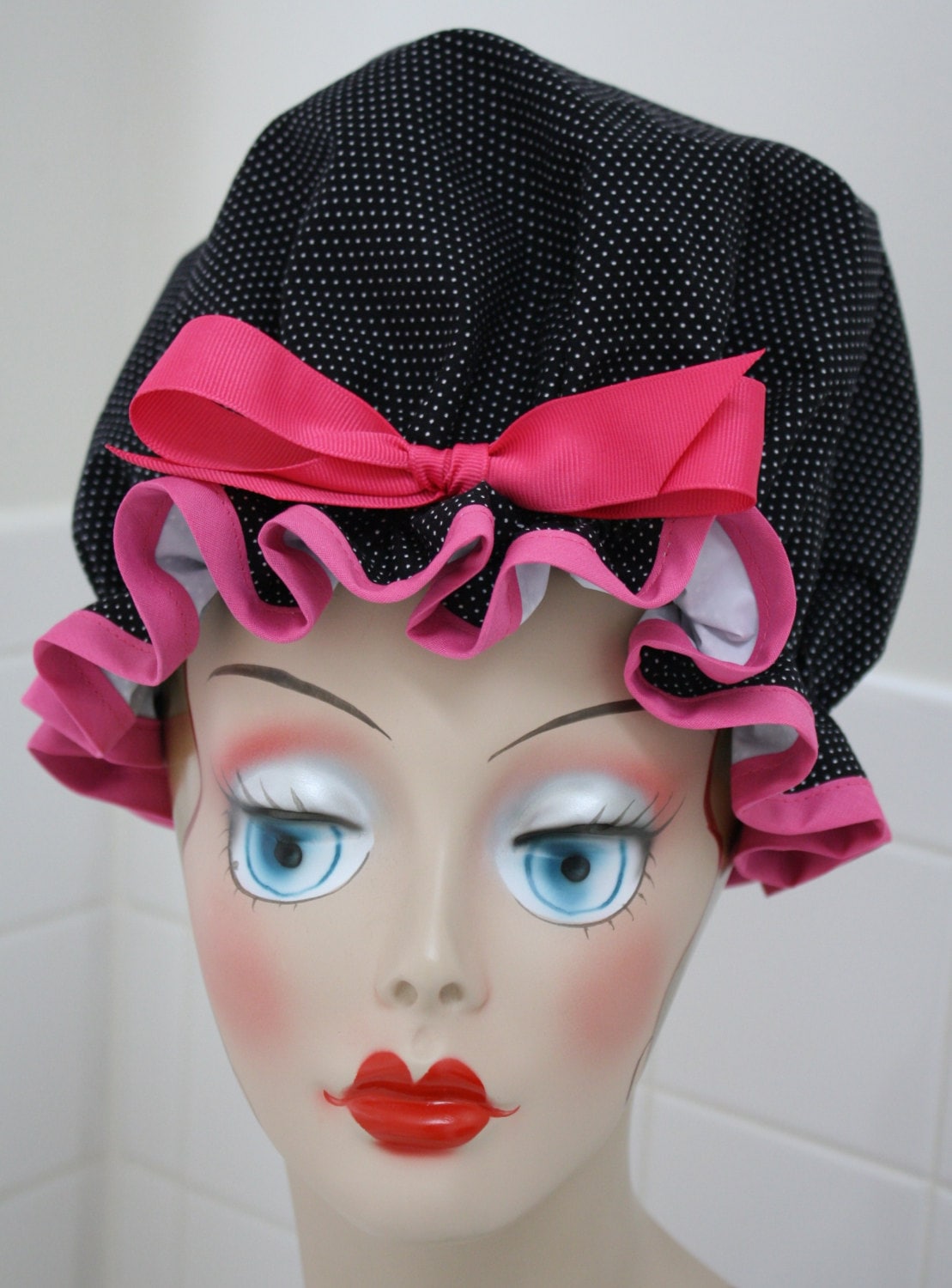 Shower Cap Women's Waterproof Washable Dotsie