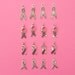 The Ribbon Collection - 16 antique silver tone charms