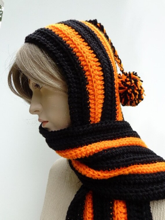 Scarf Hooded   giants  hooded scarf Orange Hooded  Inspired Francisco Giants and Black Scarf