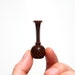 Hand Blown Glass Miniature Bottle in Orange and Black Stripes