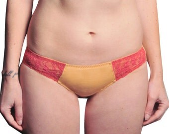 Larkspur - Hazel - Organic Cotton Bikini Panties - Tangerine