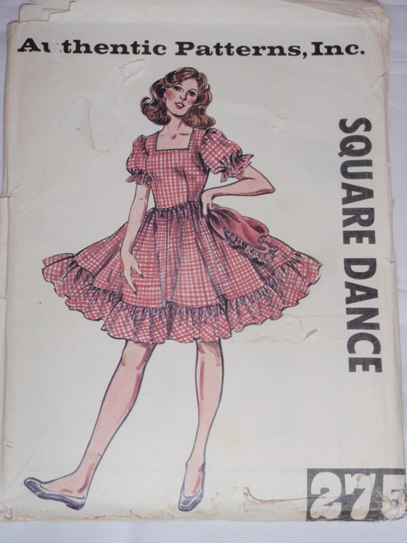 Vintage Square Dance dress pattern Authentic Patterns Inc