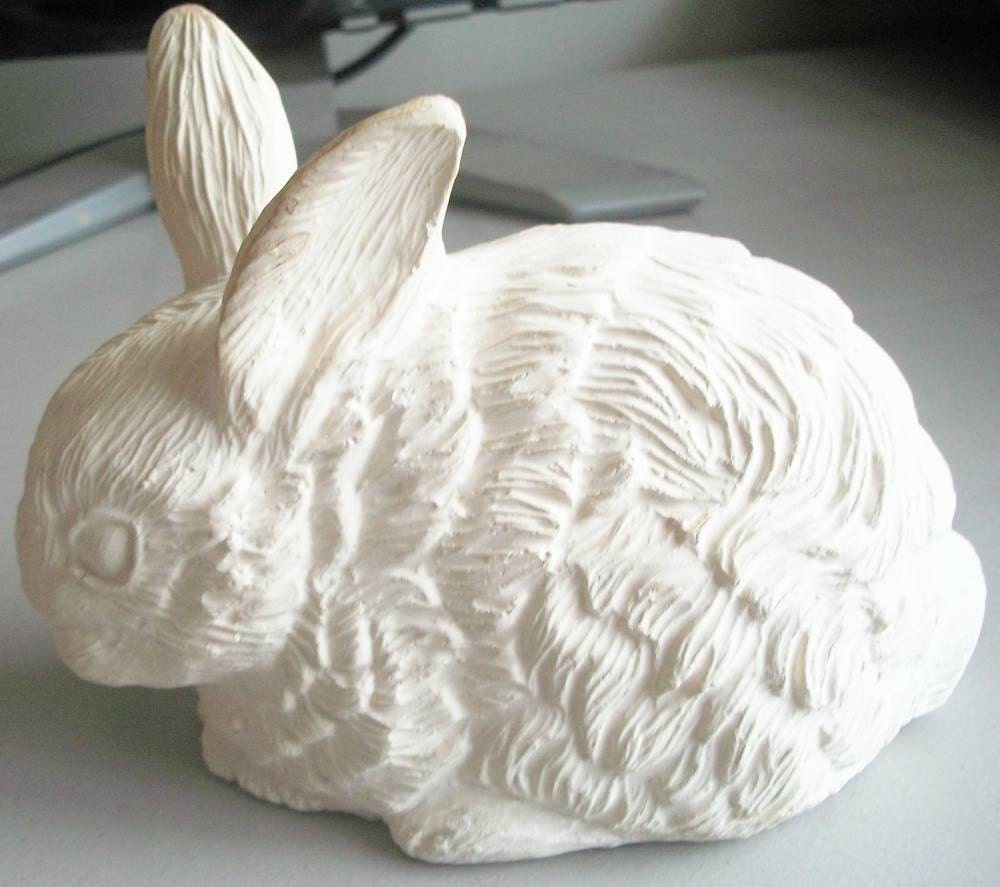 Vintage Ceramic Bisque Garden Bunny/Rabbit by naturepoet on Etsy