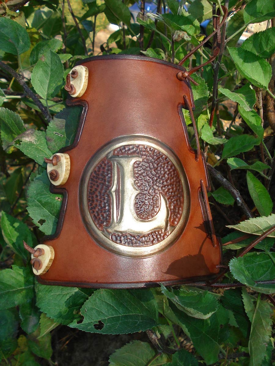 Archery Arm Guard Tooled Leather by MadeOfLeather on Etsy