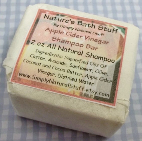 Apple Cider Vinegar Shampoo Bar by SimplyNaturalStuff on Etsy