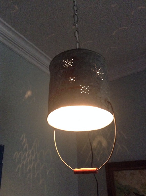 Vintage Bucket Hanging Light