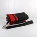 The Errand Runner - Cell Phone Wallet - Wristlet - for iPhone/Android - Black/Red Ribbon