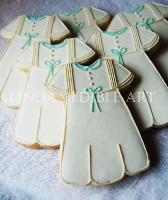 Boys' Christening Gown Cookies 1 Dozen 12