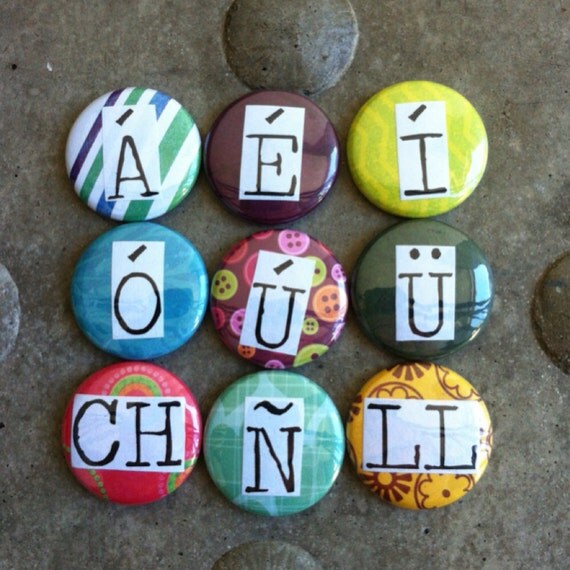 Alphabet Set Spanish Letters 1inch