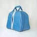 Vintage Bowling Bag Blue and White
