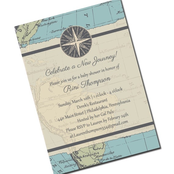 Travel Shower Invitations 1