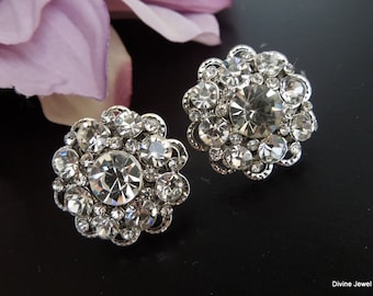 Bridal Earrings, Bridal Rhinestone Earrings, Stud Bridal Earrings, Rhinestone Earrings, Statement Bridal Earrings, crystal Earrings, SUSAN