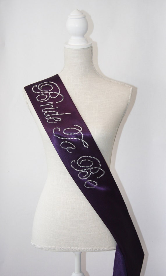 Bride To Be Bachelorette Sash Pink Silver Blue Navy