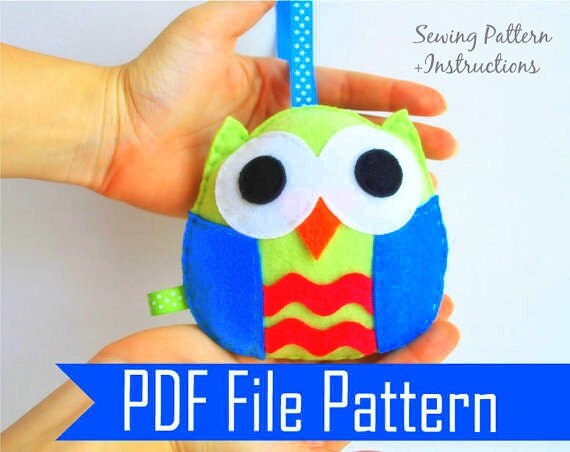 Felt Baby Owl PDF Sewing pattern , Kids craft Project Instant Download A670 Il_570xn