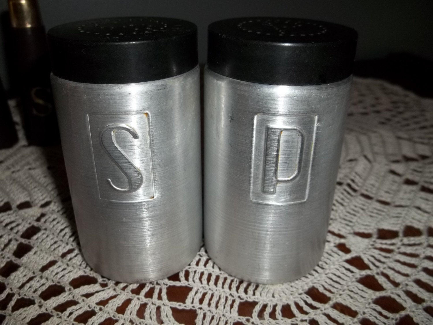 Vintage Aluminum Salt and Pepper Shakers