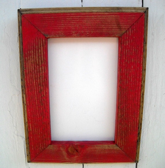 Choose color 8.5 x 11 Picture Frame Red Rustic by RusticSprings