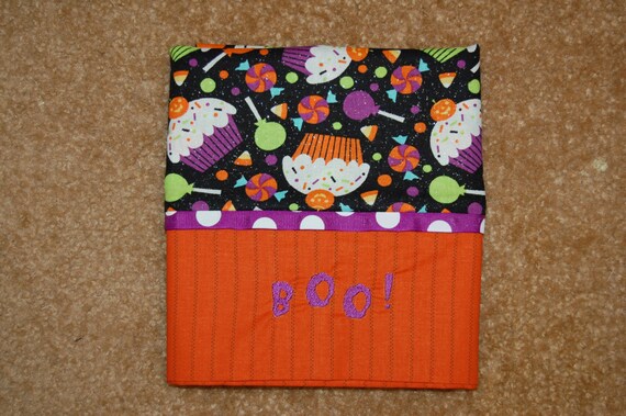 Halloween Cupcake Embroidered Pillow Case