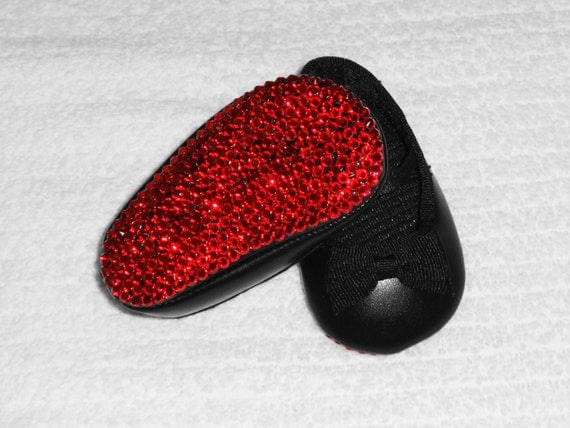 Designer Inspired Red Bottom Bling Baby Shoes by DiamondCouture